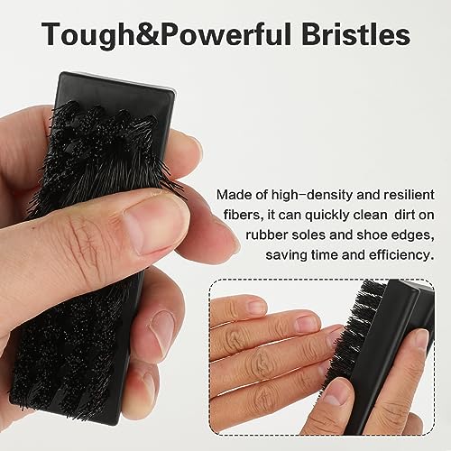 Amaxiu 2 Pack Hand Nail Brush for Cleaning Fingernails, Durable Nylon Firm Stiff Bristles Nail Scrubber Brushes for Men Mechanics Gardeners Scrubbing under Fingers Foot Toes Nails Scrub Brush Black