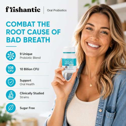 Oral Probiotics for Bad Breath, 10 Billion CFU, Fresh Breath, 60 Counts
