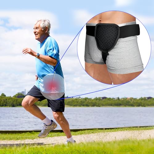 Poedist Inguinal Hernia Strap, fits most, for unilateral/bilateral, removable pressure pads