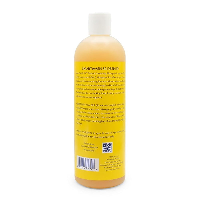 Chris Christensen SmartWash50 Deshed Ultra Concentrated Dog Shampoo, Makes up to 50 Bottles, Groom Like a Professional, Removes Shedding Coat, Adds Moisture, Made in USA, 16 oz 16oz - PawsPlanet Australia