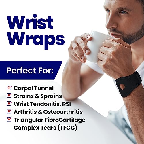 ARMSTRONG AMERICA Wrist Brace For Carpal Tunnel Left Hand + Wrist Wrap Compression Wrist Brace For TFCC Tears Large