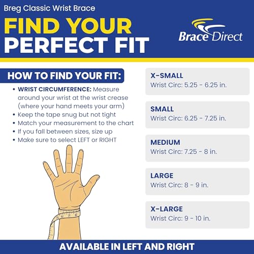 Breg Classic Wrist Brace (Left Wrist, Medium) Left Wrist Medium (Pack of 1)