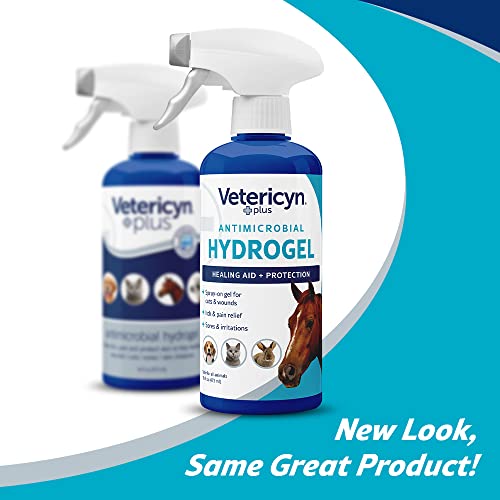 Vetericyn Plus All Animal Wound Care Hydrogel Spray | Healing Aid and Wound Protectant, Sprayable Gel to Relieve Dog, Cat, Horse Itchy Skin, Safe for All Animals. 16 ounces 16 Fl Oz (Pack of 1) Trigger
