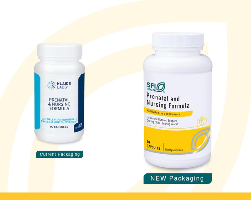 SFI Health Klaire Labs Prenatal & Nursing Formula, 90 Capsules | Nutritional Support During Preconception, Pregnancy & Breastfeeding, Absorbed Multiitamin & Mineral Supplement for Women