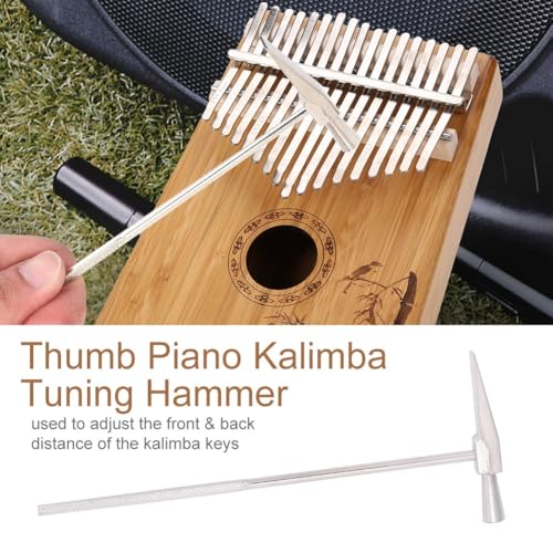 Kalimba Tuning Hammer – Tune Hammer Metal Tuning Hammer Kit Tone Adjuster Tool for Thumb Piano Keys,Portable Tuner with Smooth Grip Surface