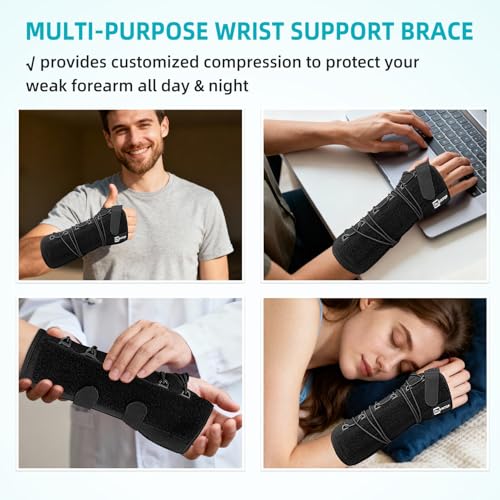 Wrist Brace for Carpal Tunnel, Bandage Wrist Support Hand Brace Black-Right