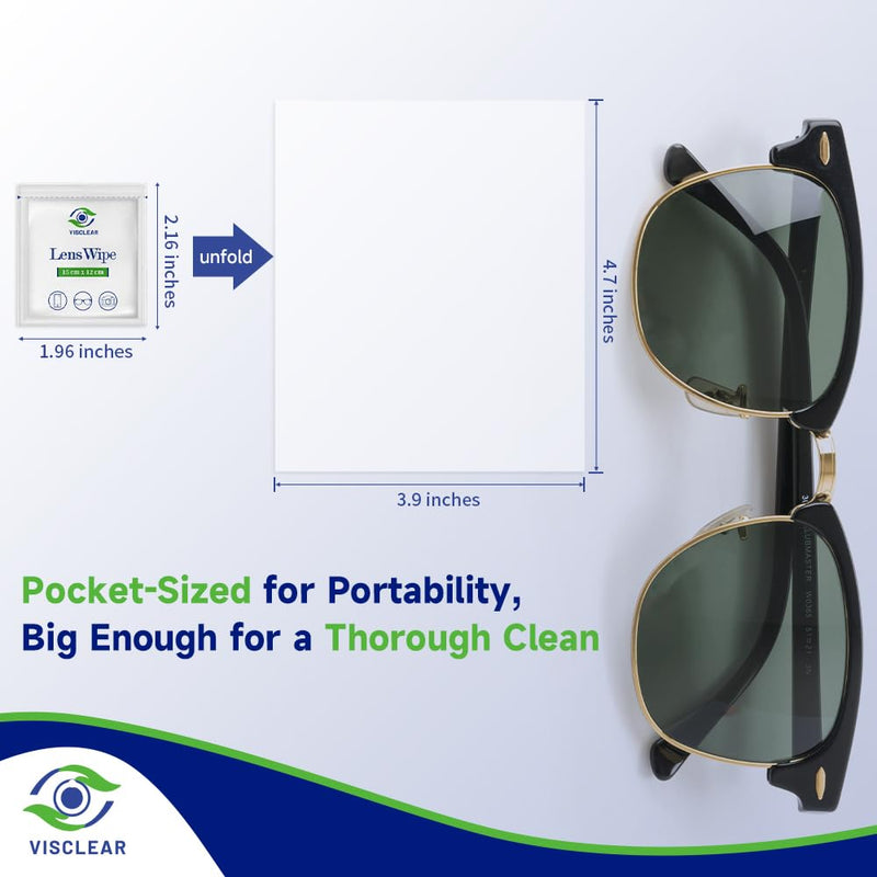 Lens Wipes for Eyeglasses, 100 counts, Ocean Scent, Individually Wrapped, Glasses Wipes, Safe for Eye Glasses,Camera Lens & Electronic Screens 1 Count (Pack of 100) - BeesActive Australia
