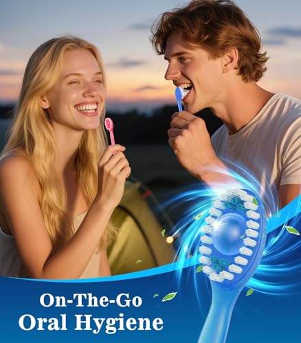 48 Pack 5-in-1 Travel Toothbrush Set for All Ages Mixed Flavor 1 Count (Pack of 48)