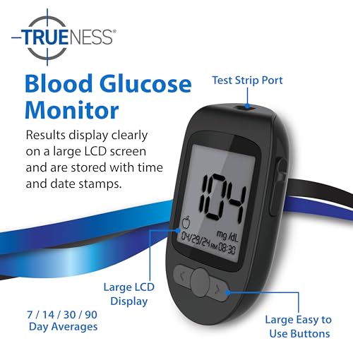 TRUENESS Blood Glucose Meter Kit with Testing Supplies Blood Glucose Meter Bundle