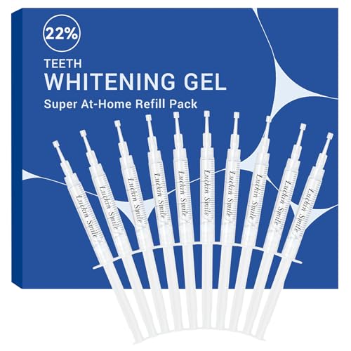 Teeth Whitening Gel Kit: 10 Pack Teeth Whitening Gel Refills 22% & 35%Bleaching Gel, No Sensitive Teeth Whitener, Great for Sensitive Tooth Whitening, Carbamide Peroxide Teeth Whitening Gel, Mint Flav
