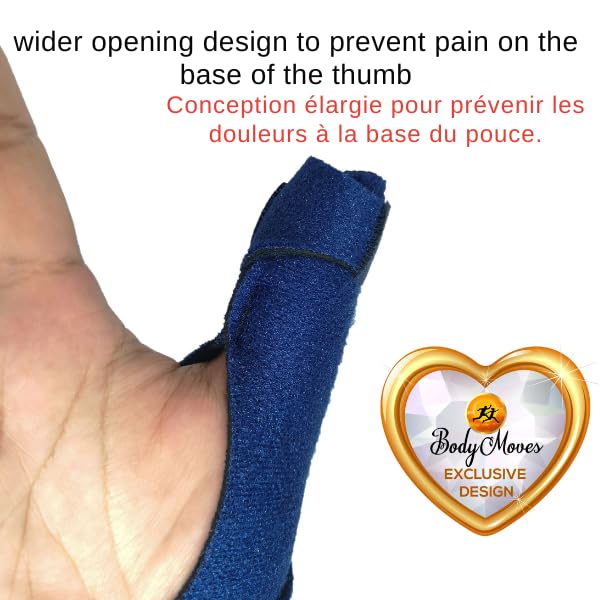 BodyMoves New Thumb Splint Brace Plus Finger Hot and Cold Gel Pack- tenosynovitis, Tendonitis, Trigger Thumb spica,Carpal Tunnel, CMC Adjustable wrist and Reversible Left Right Hand (Desert Sand) Desert Sand
