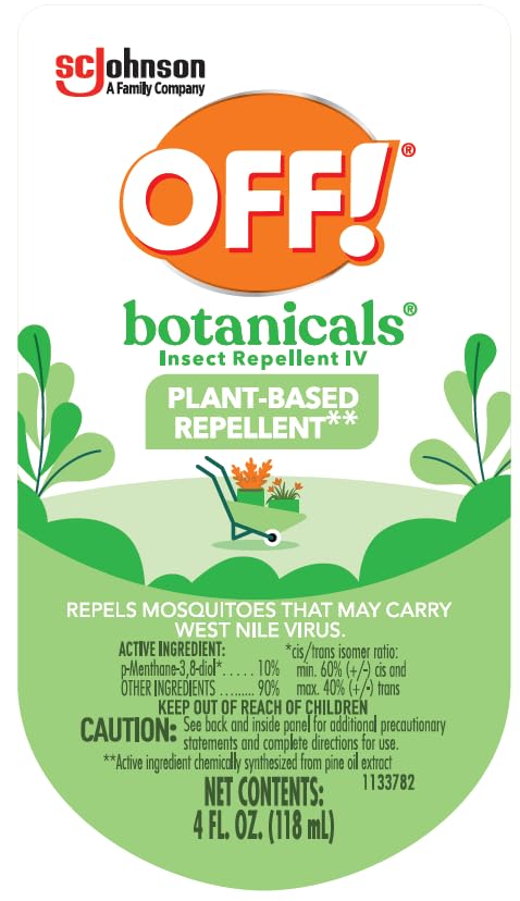 OFF! Botanicals Insect Repellent, Bug Spray & Mosquito Repellent, 4 Oz 4 Fl Oz (Pack of 1)