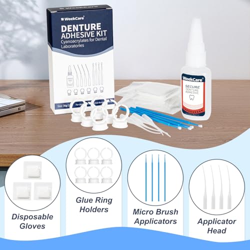 Dental Lab Denture Repair Glue (1oz) - Fast-Setting, Instant Bonding Adhesive for Broken Dentures and Teeth Repair - Strong Bond for Securely Fixing Cracks Instantly Lasting Days to Weeks