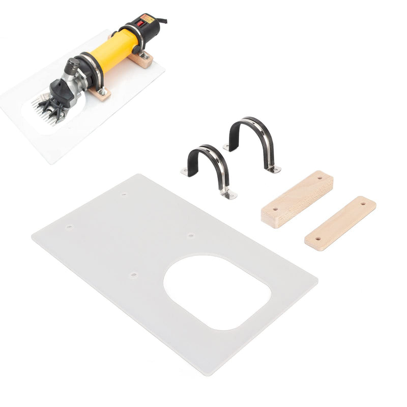Shearing Guide, Rug Shears Carpet Carving Tool, Shearing Fur Machine Base Wood Acrylic Strong Stable Structure Carpet Clipper Base for Carpet Trimmer Grooming Tools - BeesActive Australia