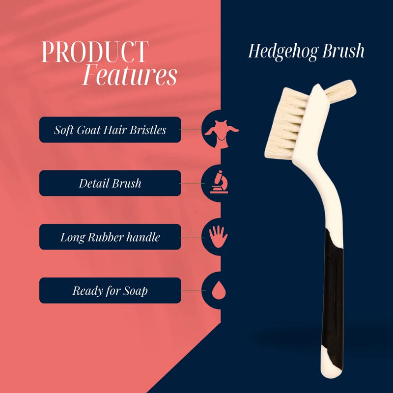 Snout and Shell Hedgehog Bath Supplies Kit - Soft Goat Hair Cleaning Brush - Perfect Hedgehog Grooming, Hygiene, and Care Essentials - Gentle Pet Bath Brush for Small Animals - BeesActive Australia