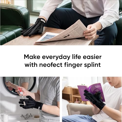 Neofect Finger Splint for Spastic Fingers Medium Right - Stroke Recovery Equipment , Finger exerciser, hand strengthener, finger regabilitation gloves, stroke hand splint, finger straightener, finger exetension exerciser, radial nerve palsy splint