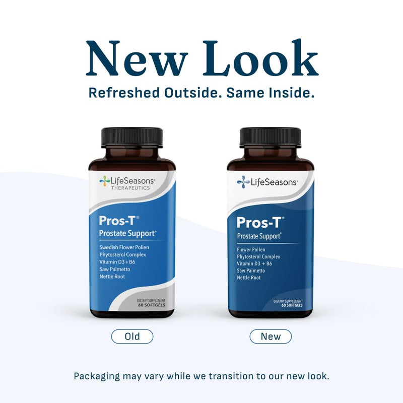 Pros-T - Prostate Support Supplement - Saw Palmetto, Phytosterol, Zinc, Nettle, Vitamin D-3 & B6 - Promote Healthy Prostate Function & Normal Urinary Flow - Improve Tissue Integrity - 60 Softgels 60 Count (Pack of 1)