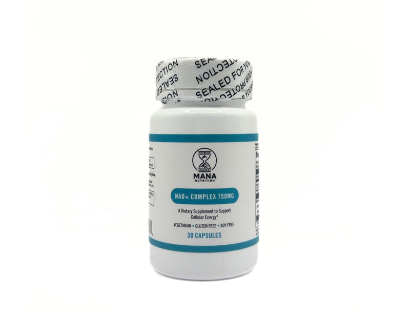 NAD+ Complex 750MG – with Niacin & Vitamin C – Vegan, Gluten-Free, Non-GMO – 30 Capsules | Cellular Energy, Healthy Aging & Mitochondrial Support, Vegan, Non-GMO, With Niacin & Vitamin C