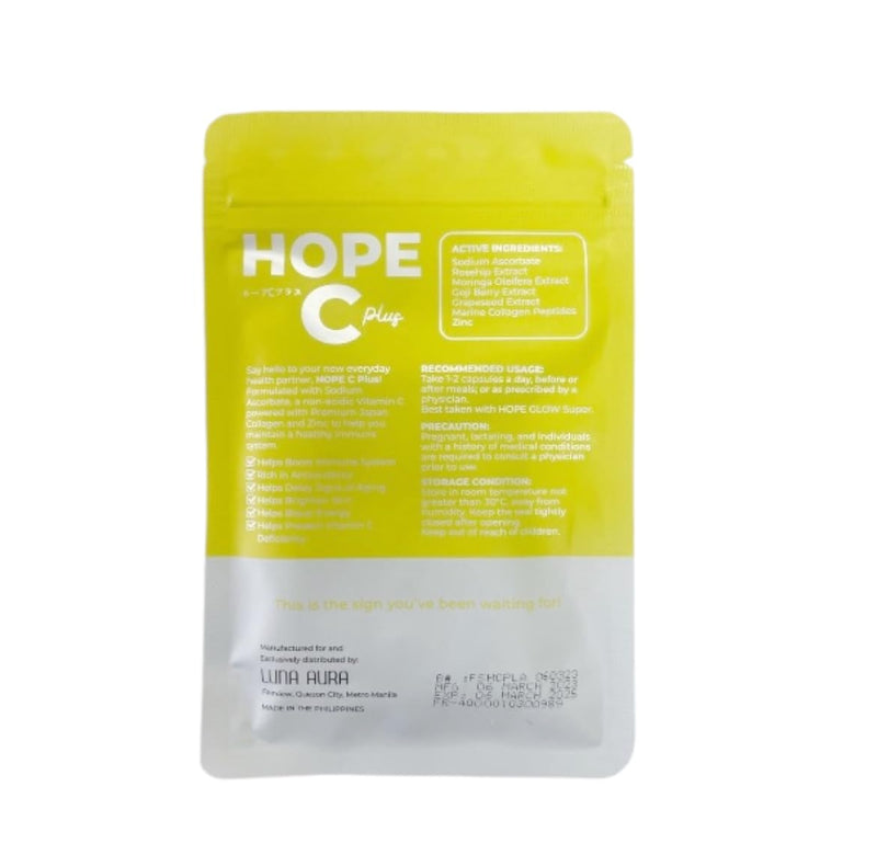 Glowing Skin Super Combo: Luna Aura Hope Glow Super 700mg & Hope C