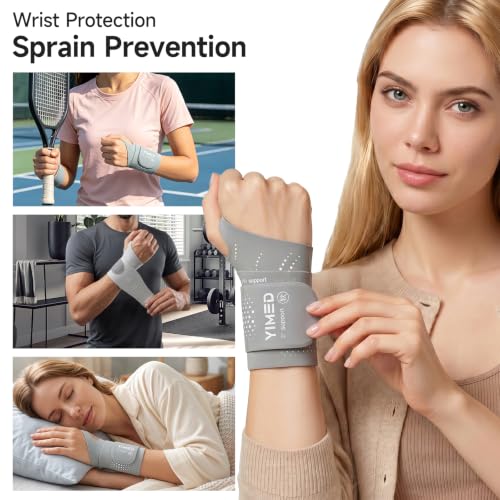 Ultra-Thin Wrist Brace Support for Carpal Tunnel, Grey