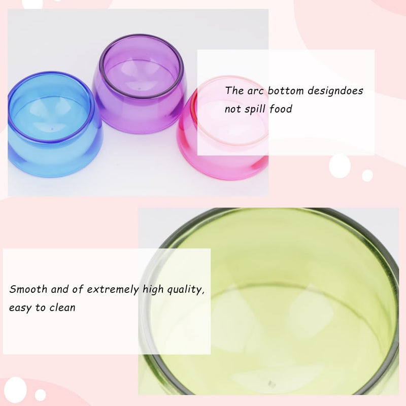 4 Pcs Hamster Feeder Small Pet Food Bowl Anti-Chew and Anti-Knockover Food Bowl, Suitable for Hedgehog Gerbil Golden Bear Pet Chicken Pet Duck - BeesActive Australia