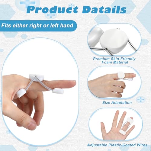 TrelaCo Spring Finger Extension Splint Small White Finger Straightener