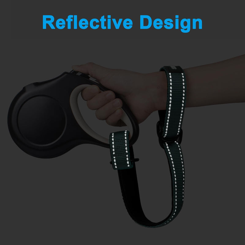 PetBonus Short Dog Leash, Safety Wrist Strap for Retractable Dog Leash, Reflective Design and Adjustable Soft Padded Handle, Extra Layer Security for Pet Stroller (Turquoise) Turquoise 1 Pack