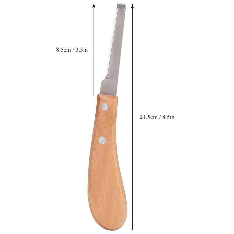 Hoof Knife with Wooden Handle, Super Sharp Hoof Knife, Carbon Steel Precision Farrier Tools for Trimming Horses Donkeys Cows Hooves(Righ-Handed) Righ-Handed - BeesActive Australia