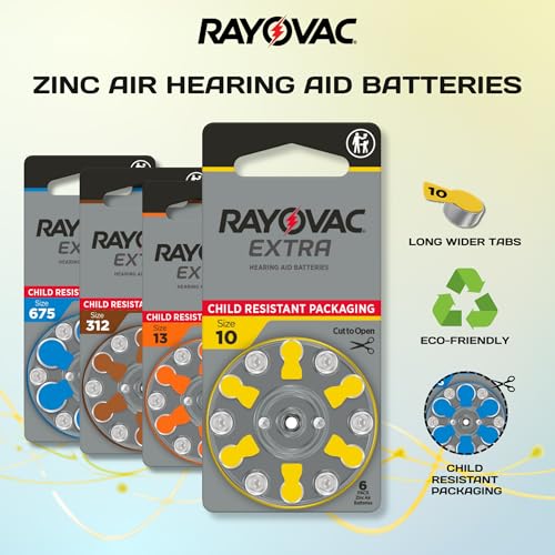 Rayovac Hearing Aid Battery, Size 312 (60 Batteries) 312 AU - Brown