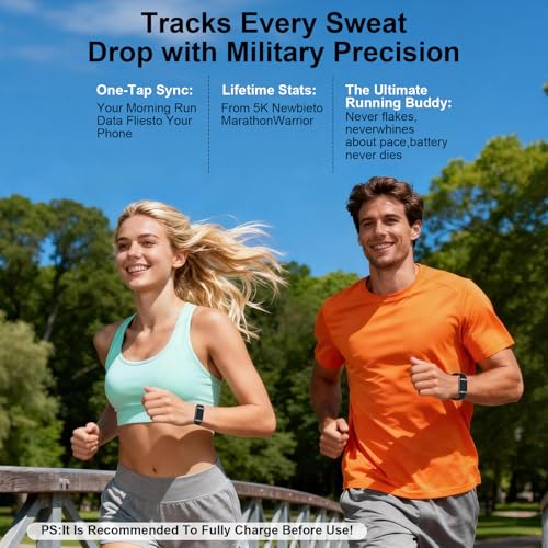 Smart Bracelet Fitness Trackers for Men Women, Smart Watch 24/7 Heart Rate Sleep Stress HRV Monitor, 170+ Sports Modes, 2 Bands, Free APP Black
