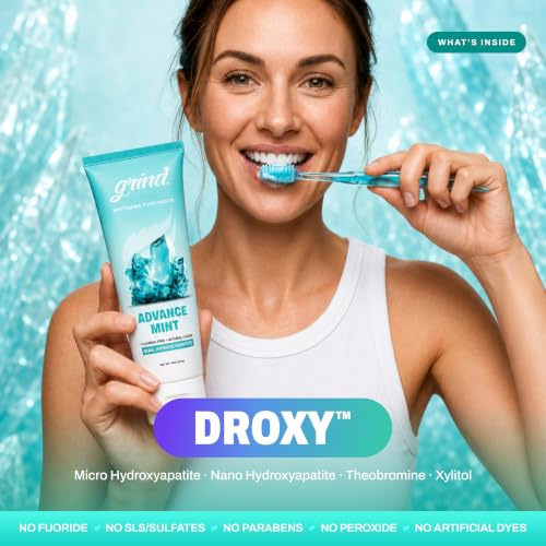 Grind Toothpaste 3-Pack, Nano-Hydroxyapatite Fluoride-Free Formula | Appropriate for Sensitive Teeth, Adult Oral Care | Bestsellers Bundle - Advance & Achieve Mint, Mint Chip