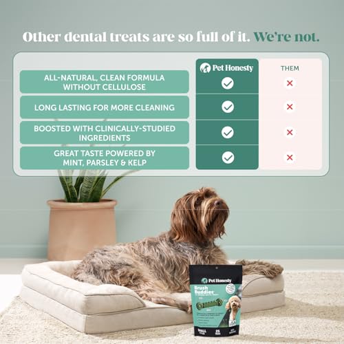 Pet Honesty Dog Dental Care Virtual Bundle – Dental Finger Wipes (30 Ct) + Brush Buddies Dental Sticks for Small Dogs (25 Ct) – Teeth Cleaning, Plaque & Breath Support