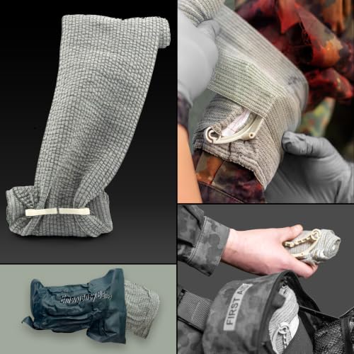 ASA TECHMED 5 Pack Emergency Trauma 6" Israeli Style Bandage - Combat Military Style Battle Wound Dressing First Aid IFAK
