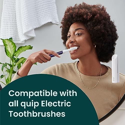 quip Sonic Toothbrush Replacement Heads for Adults - 3 Pack - Verified quip Standard Brush Head Refills for Electric Toothbrushes - Soft Bristles, Compact & Flexible - Last 3 Months Each 3 Count (Pack of 1)