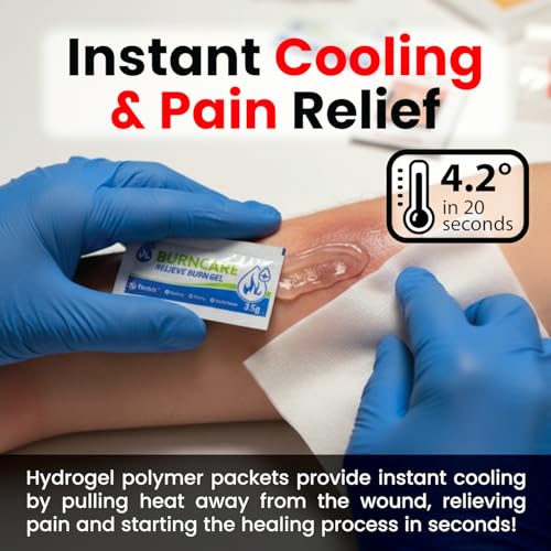 Prepared Hero Burn Care Kit with Burn Gel, Gauze & First Aid Wipes