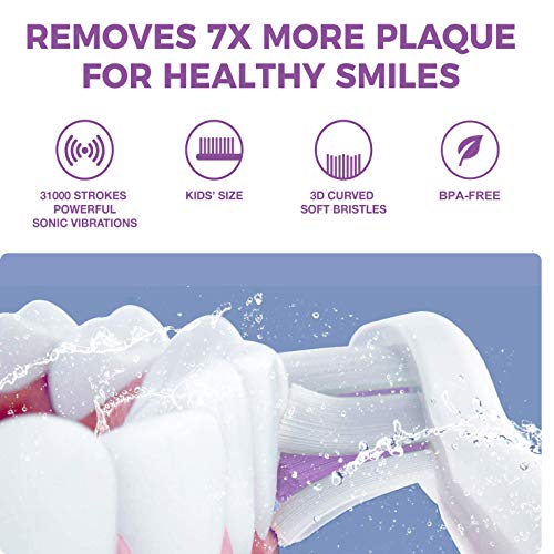 Vekkia Kids Electric Toothbrush and Replacement Heads Purchased Together