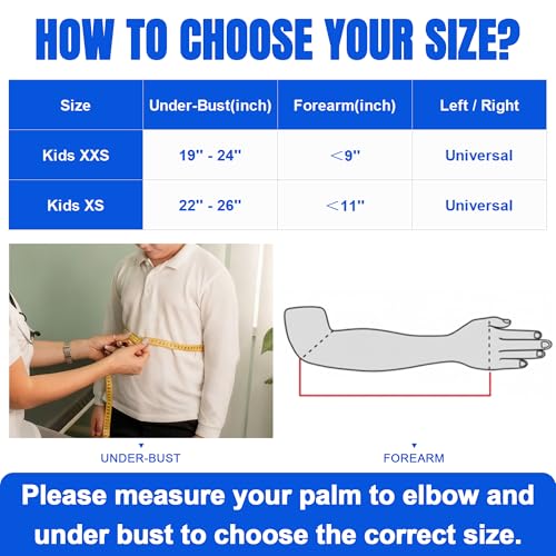SPRING SEAON Kids Arm Sling Shoulder Immobilizer for Arm,Wrist,Elbow Injury Lightweight Breathable Sling with Adjustable Shoulder Strap Mesh Arm Support Brace for Children,Boys,Girls Blue XX-Small