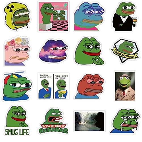 10/30/50PCS Spoof Pepe Sad Frog Cartoon Graffiti Stickers for Laptop Refrigerator Motorcycle Skateboard Phone Sticker Kid Toys 286 Pepe Sad Frog 50pcs - BeesActive Australia