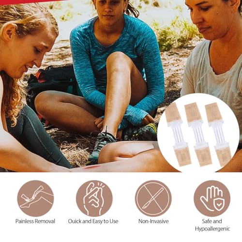 Wound Closure Strips 5Pcs Emergency Laceration Closures Butterfly Stitches Sutures Bandaids Zip Stitch Without Stitches for Hiking Camping Survival Outdoor 0.6in X 3.1in
