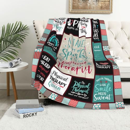 Physical Therapist Gifts, Physical Therapist Gifts for Women, Best Gifts for Physical Therapists, Gifts for Physical Therapists, Physical Gifts for Therapist Throw Blanket 60"X 50" 50" X 60" Green-physical Therapist