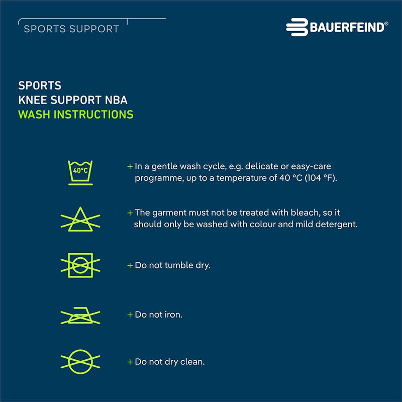 Bauerfeind Sports Compression Knee Support NBA - Lightweight Design with Gripping Zones for Basketball Knee Pain Relief & Performance with Team Designs (Black, L) Large Black - BeesActive Australia
