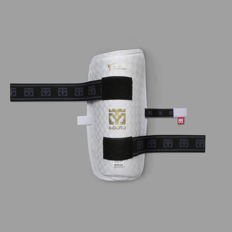 Mooto Korea Taekwondo Extera S2 Shin Protector Guard WT Logo MMA Martial Arts Kickboxing Karate Training Match Gym School Academy (Small(Length 24cm or 0.78 ft)) - BeesActive Australia