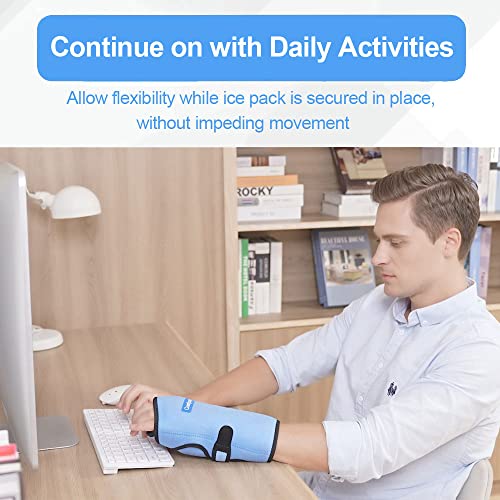 Comfpack Wrist Ice Pack wrap for Carpal Tunnel Relief & Wrist Ice Pack Wrap for Carpal Tunnel, Hand Ice Pack for Arthritis