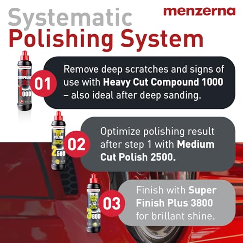 menzerna Polishing Set 8 oz I HCC1000, MCC2500 I 3800 I 3-Step System Polishing Set 8oz