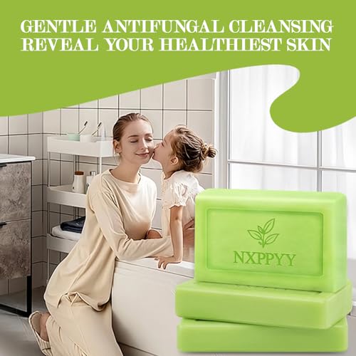 Antifungal Soap-Antibacterial Soap Bar with Tea Tree Oil- Body & Face Wash for Acne, Folliculitis, Eczema, Body Odor, Jock Itch, Athletes Foot, Tinea Versicolor (3Bars Original Tea Tree x 2.82 oz)
