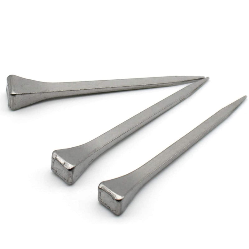 FDXGYH 50pcs E3 Length 45mm/1.8inch Horseshoe Nails Carbon Steel Horseshoe Tools for Fixed Lead or Glass(Silver) - BeesActive Australia