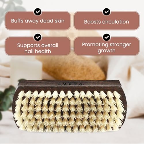 Since 1869 Hand Made In Germany Thermo Beech Wood Light Bristle Nail and Hand Brush