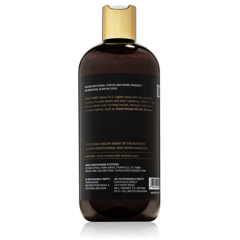 Crown Royale Magic Touch Formula 3 Pet Grooming Spray Concentrate, No Heavy Build-Up, Finishing Spray, Prevents Coat Matting, Formulated with Conditioners, Made in USA, 16 oz