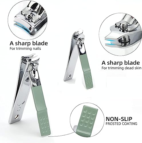 Manicure Set Nail Clipper Set Women Men Nail Clippers Kit Nail Care Kit Green