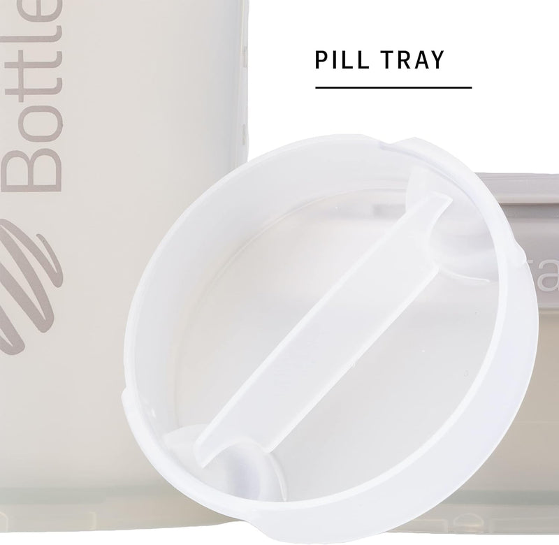 BlenderBottle ProStak Plastic Pill Organizer and Storage 22 oz Blue | Leak-Proof | Blenderball Whisk Technology | Protein Shakes | Supplements | Hydration 22 Ounces